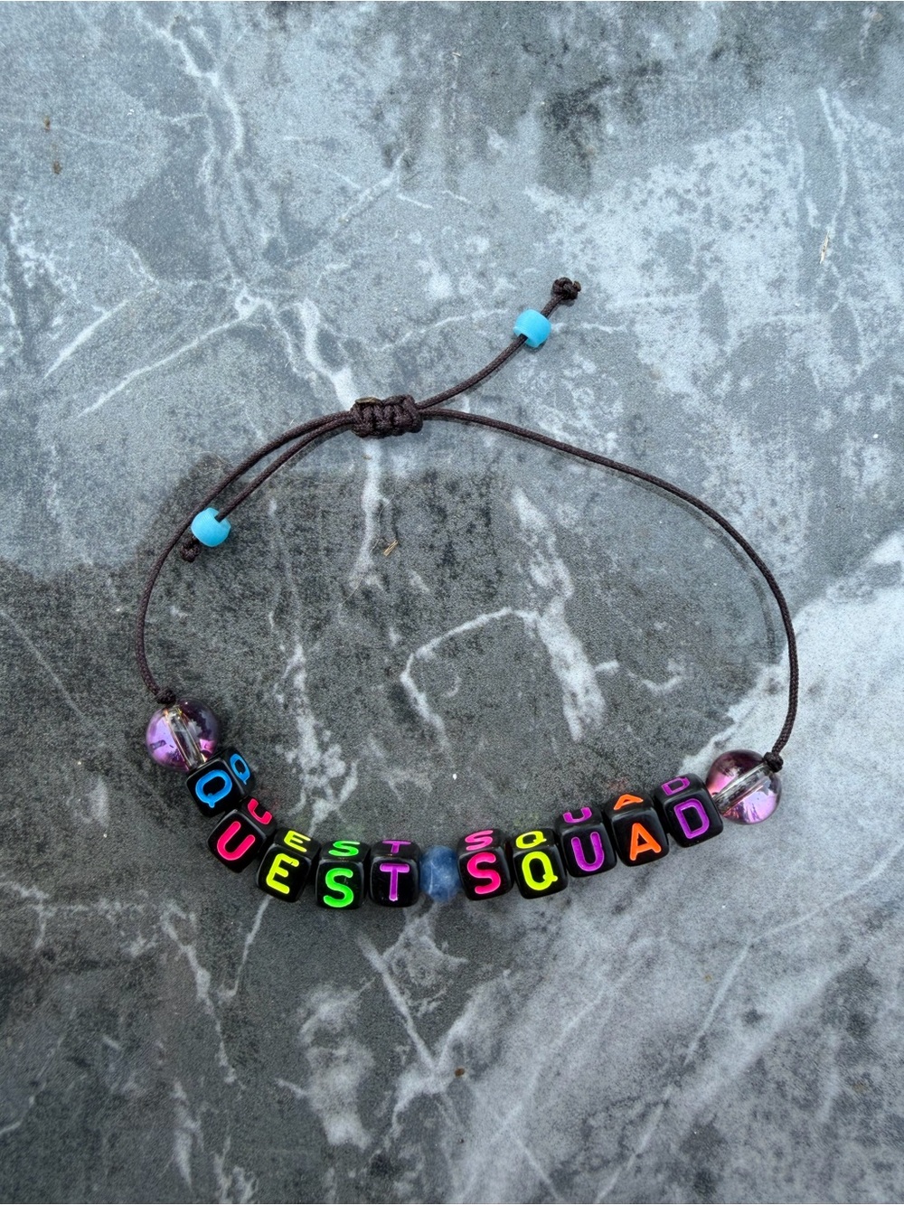 Adjustable Quest Squad beaded fourth wing inspired Bracelet